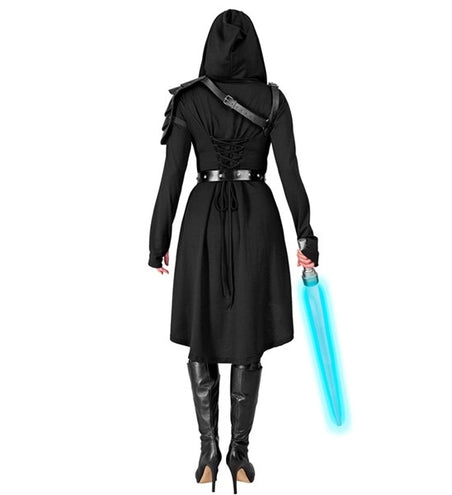 Widmann SRL Middeleeuwse gotische jurk met kap zwart Ilse