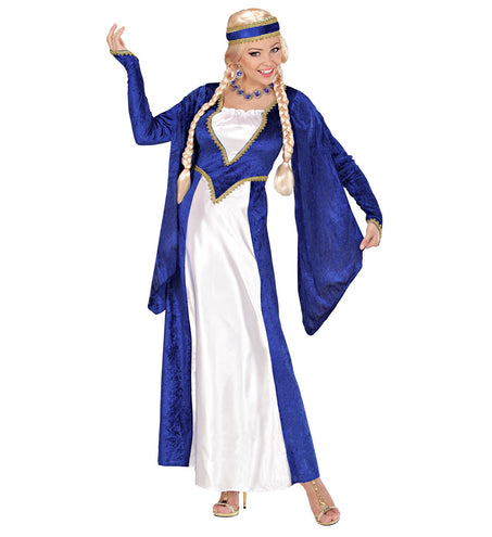 Widmann SRL Middeleeuwse kasteel jurk blauw