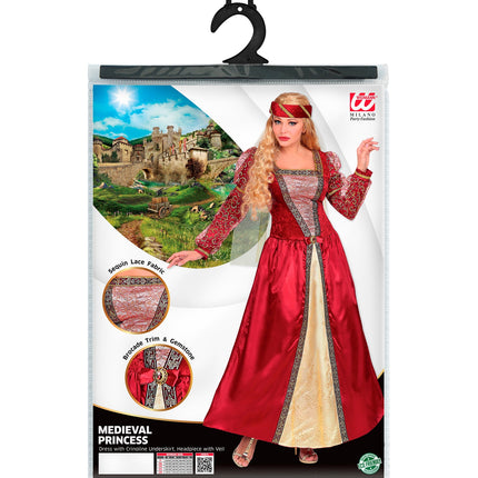 Widmann SRL Middeleeuwse prinses Helena pak dames