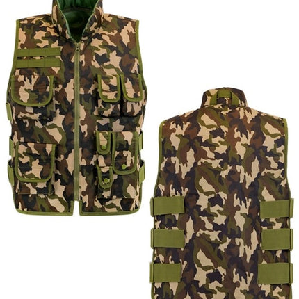 Widmann SRL Militair camouflage vest kostuum Lynn volwassenen