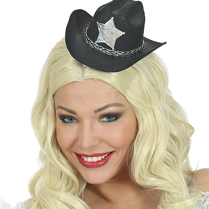 Widmann SRL Mini cowboyhoed zwart Dallas