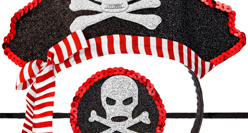 Widmann SRL Mini piratenhoedje met ooglapje