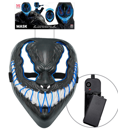 Widmann SRL Monster masker led blauw