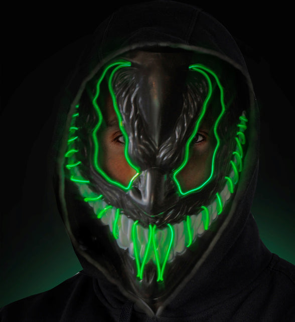 Widmann SRL Monster masker led groen