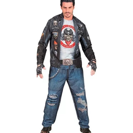 Widmann SRL Motorrijder biker motorclub kostuum Thijs