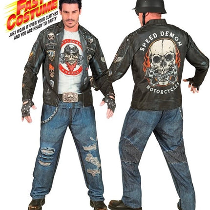 Widmann SRL Motorrijder biker motorclub kostuum Thijs