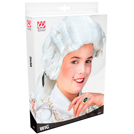 Widmann SRL Mozart pruik wit kind