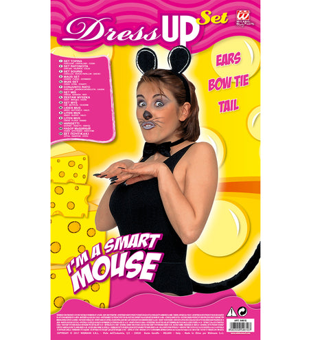 Widmann SRL Muizen oren met staart en strik