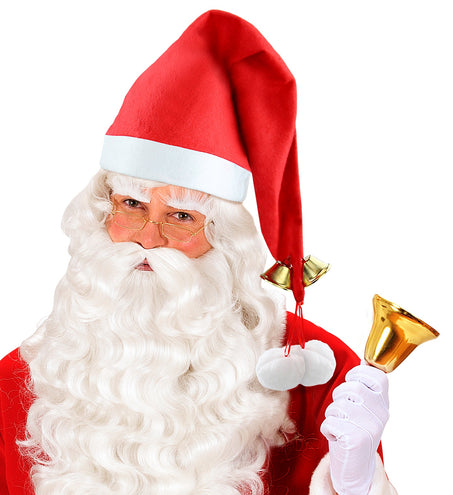 Widmann SRL Muts kerstman met belletje deluxe