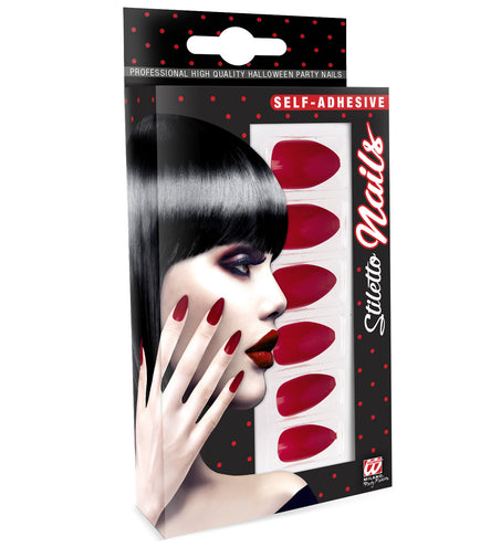 Widmann SRL Nagels Stiletto Bordeaux Rood