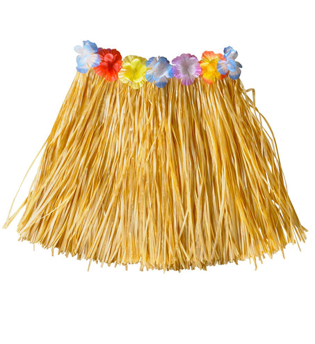 Widmann SRL Naturel Hawaiirokje met bloemenriem kind