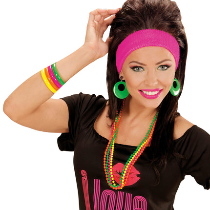 Widmann SRL Neon armbanden set disco