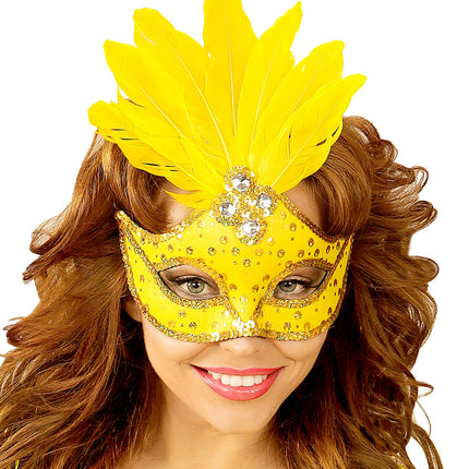 Widmann SRL Neon gele Braziliaanse maskers