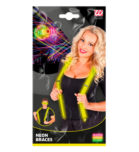 Widmann SRL Neon gele bretels verstelbaar