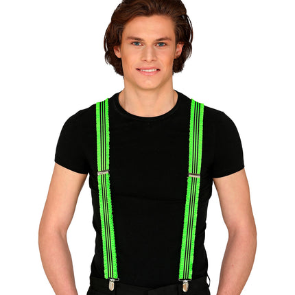 Widmann SRL Neon groene bretels in ruche