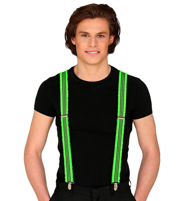 Widmann SRL Neon groene bretels in ruche