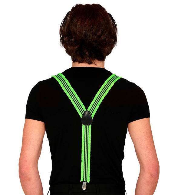 Widmann SRL Neon groene bretels in ruche