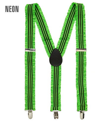 Widmann SRL Neon groene bretels in ruche