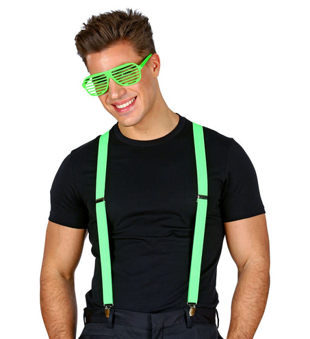 Widmann SRL Neon groene bretels verstelbaar