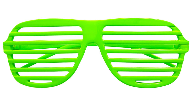 Widmann SRL Neon groene bril met luikjes