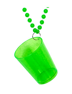 Widmann SRL Neon groene glazen halskettingen