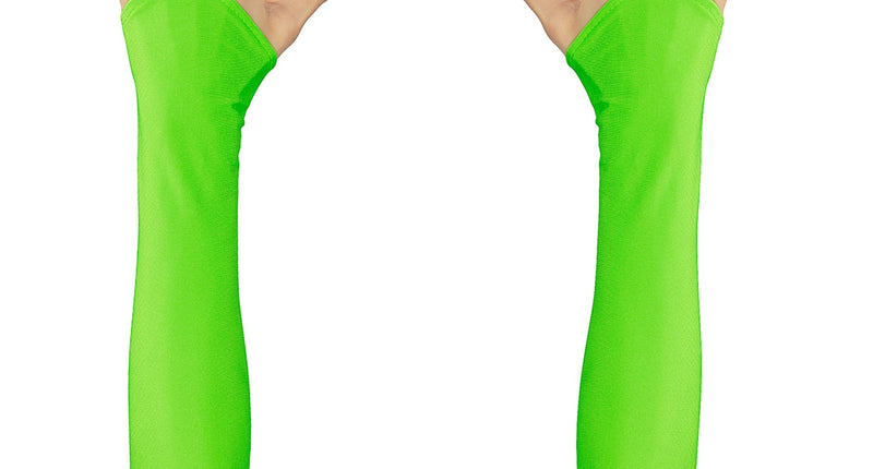 Widmann SRL Neon groene handschoenen in satijn