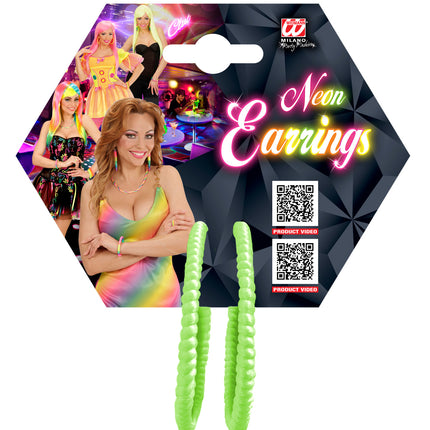 Widmann SRL Neon groene oorringen