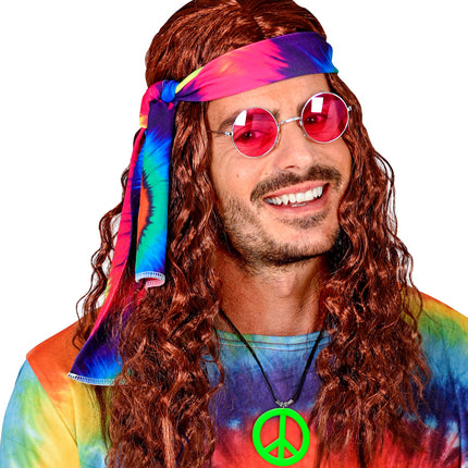 Widmann SRL Neon Hippie Ketting Rosa Groen