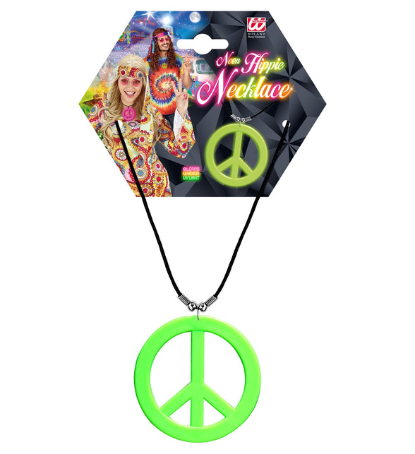 Widmann SRL Neon Hippie Ketting Rosa Groen