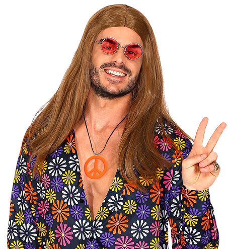 Widmann SRL Neon Hippie Ketting Rosa Oranje