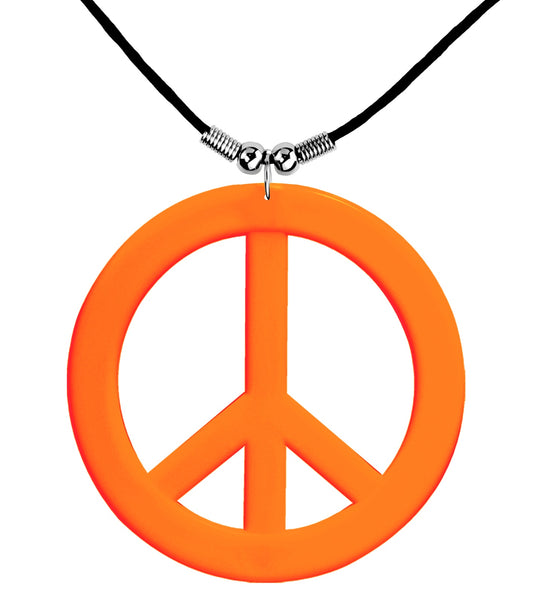 Widmann SRL Neon Hippie Ketting Rosa Oranje