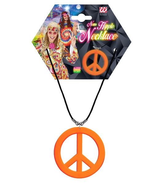Widmann SRL Neon Hippie Ketting Rosa Oranje