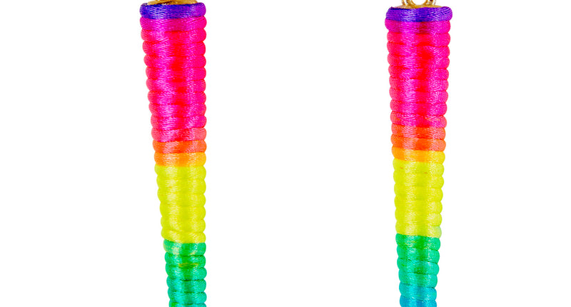 Widmann SRL Neon kleurige cone oorbellen