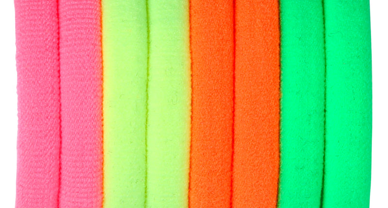 Widmann SRL Neon kleurige haar elastiekjes jaren 80