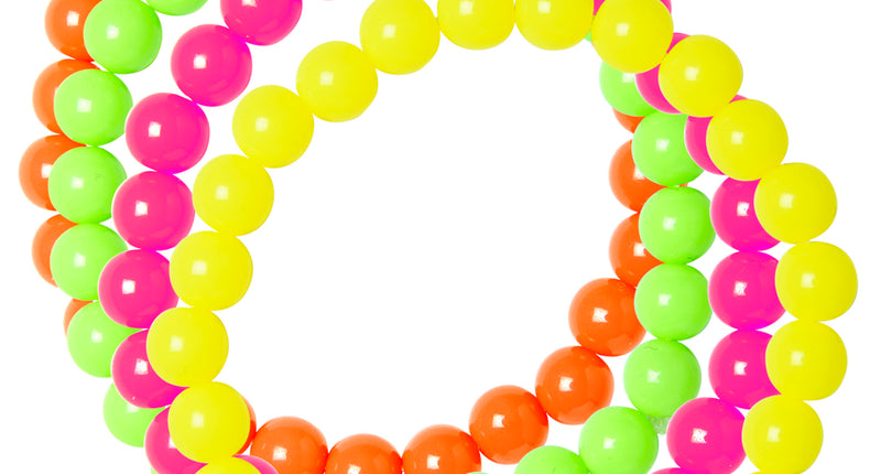 Widmann SRL Neon kleurige kralen armbandjes