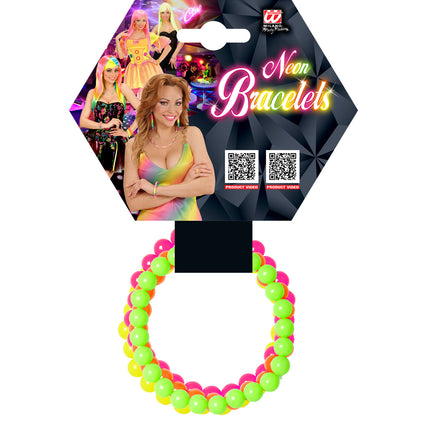 Widmann SRL Neon kleurige kralen armbandjes