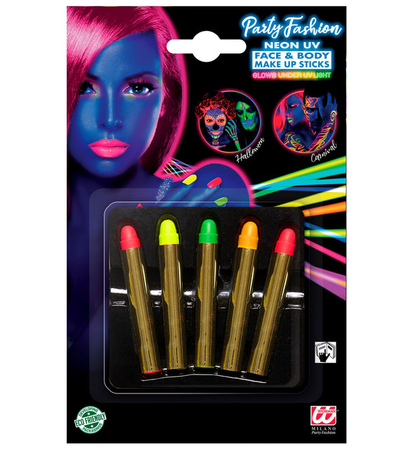 Widmann SRL Neon kleurige make up stiften