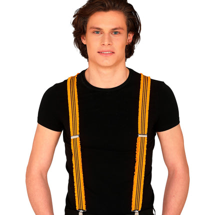 Widmann SRL Neon oranje ruche bretels