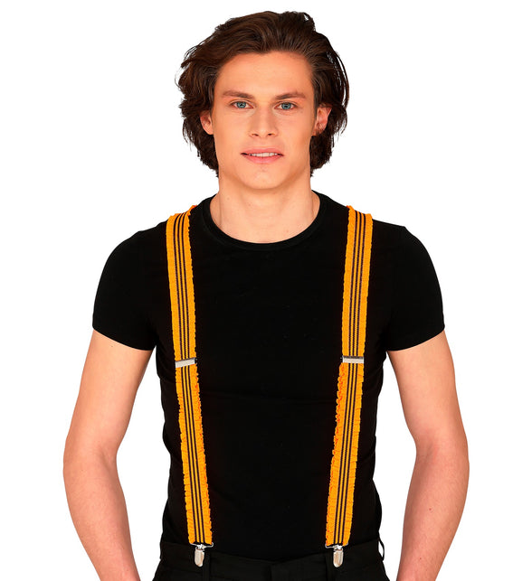 Widmann SRL Neon oranje ruche bretels