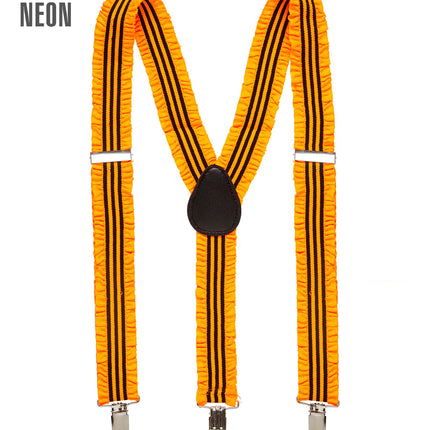 Widmann SRL Neon oranje ruche bretels