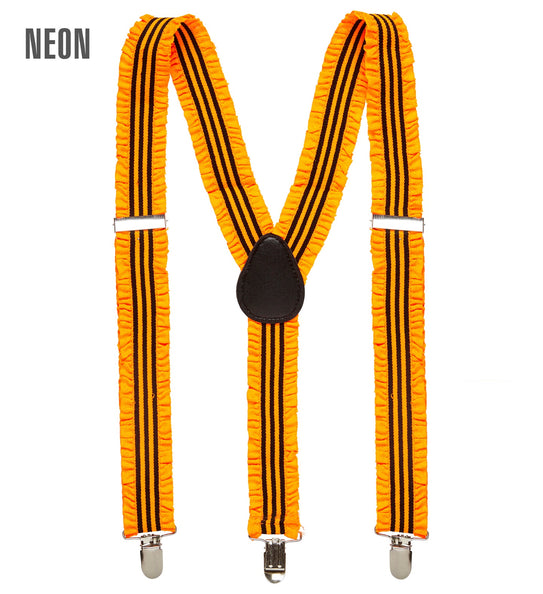 Widmann SRL Neon oranje ruche bretels