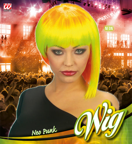 Widmann SRL Neon punk pruik vrouw