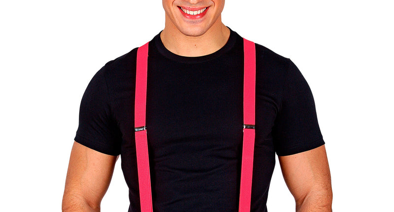 Widmann SRL Neon roze bretels verstelbaar