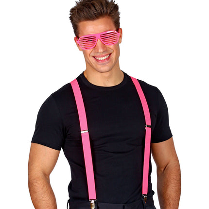 Widmann SRL Neon roze bretels verstelbaar