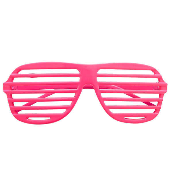 Widmann SRL Neon roze bril met luikjes