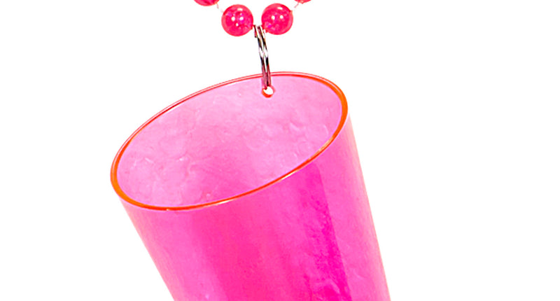 Widmann SRL Neon roze glazen halskettingen