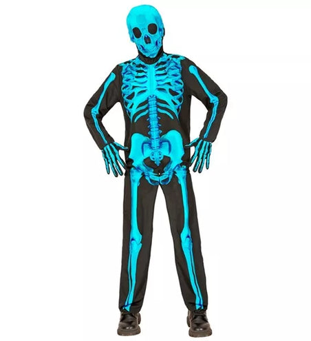 Widmann SRL Neon skelet kostuum Fleur kind