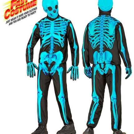 Widmann SRL Neon skelet kostuum Fleur kind