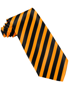 Widmann SRL Neon stropdas oranje zwart gestreept