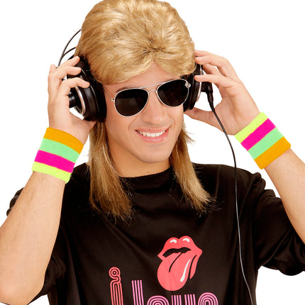 Widmann SRL Neon zweetbanden meerkleurig